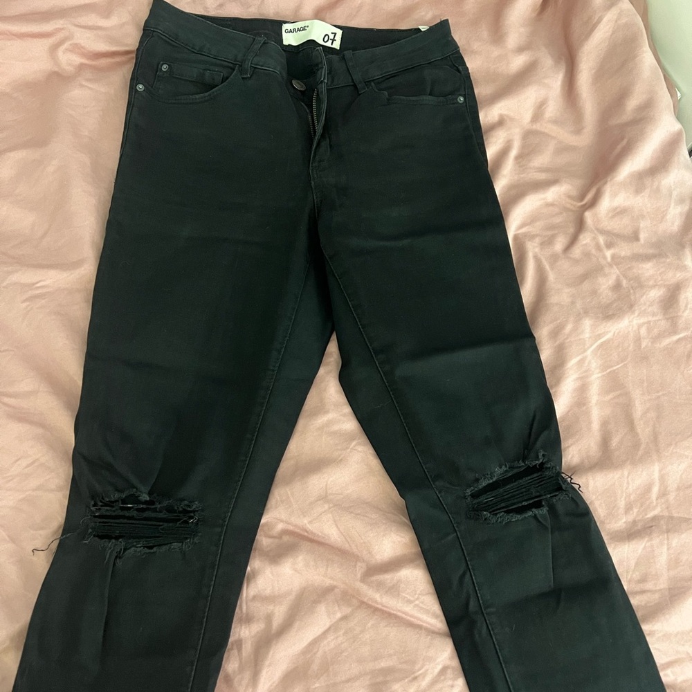 High Waist Ripped Skinny Jeans